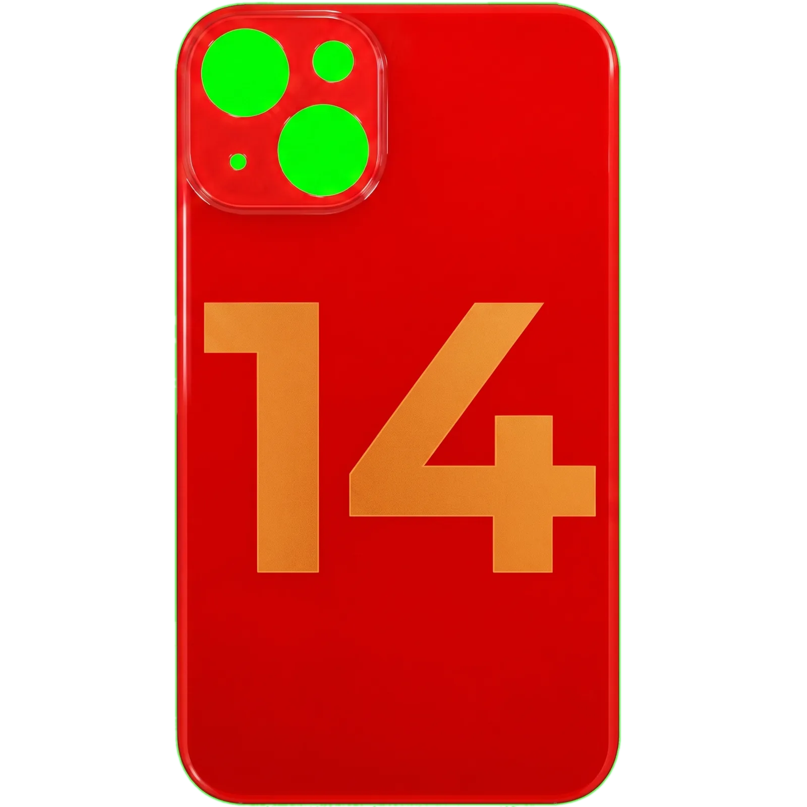 Tapa Trasera iPhone 14 Vidrio — Rojo