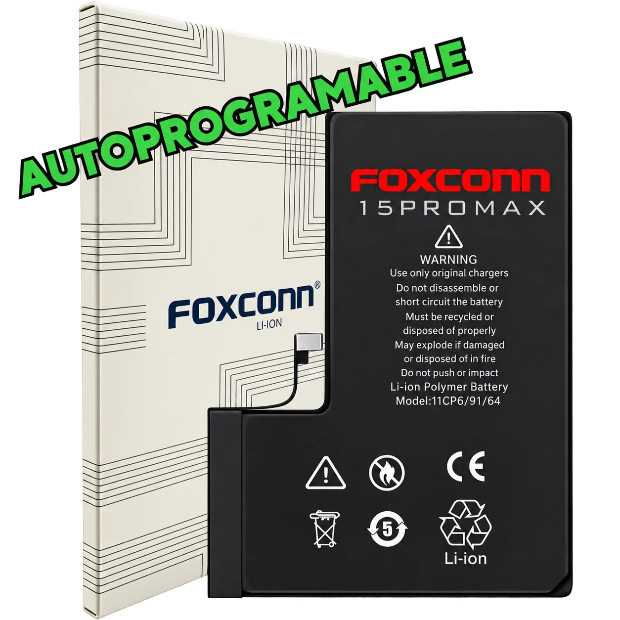 Batería iPhone 15 Pro Max Foxconn Slim Autoprogramable
