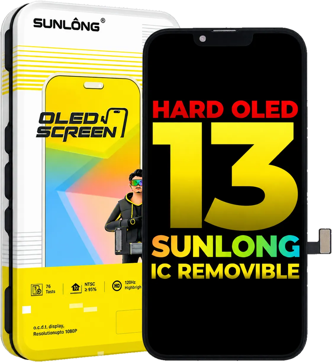 Pantalla iPhone 13 SUNLONG IC Removible Hard OLED Premium